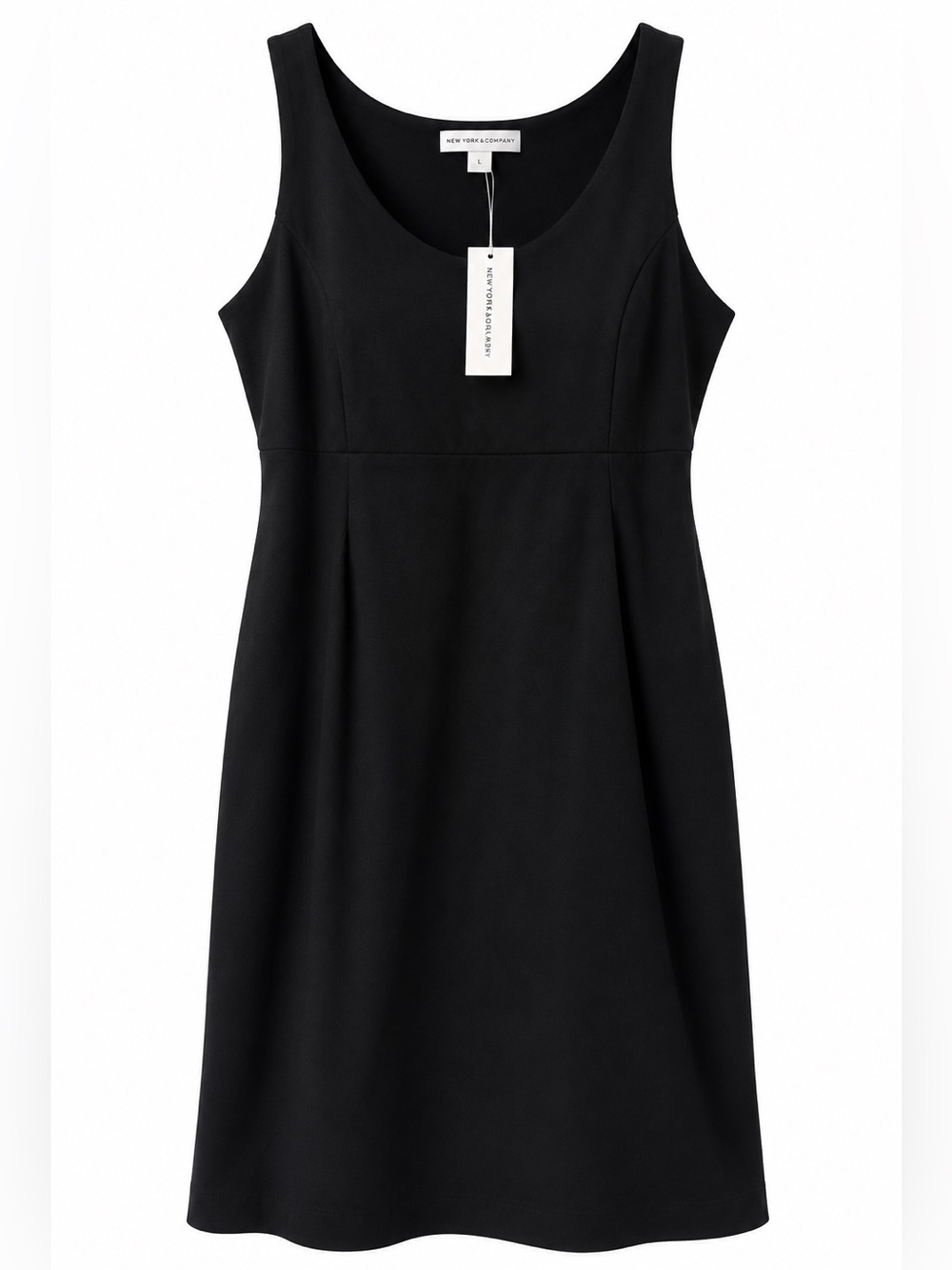 π€ New York & Company Black Sleeveless Dress β Size Large β NWT